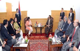 The President of the Republic of Mauritius meets with the Private Sector of Pakistan