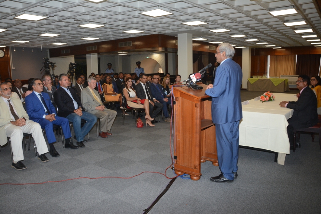 Handing over of Exequatur to Dr. Sheereen Bibi Banu Jaulim Honorary Consul of Mauritius in Olio USA