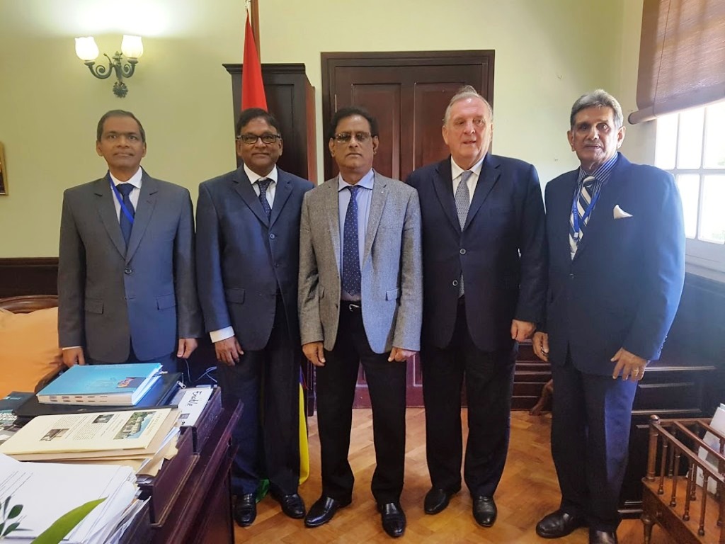 Courtesy visit of Peter Mihok to the President of the Republic, H.E. Mr. Vyapoory