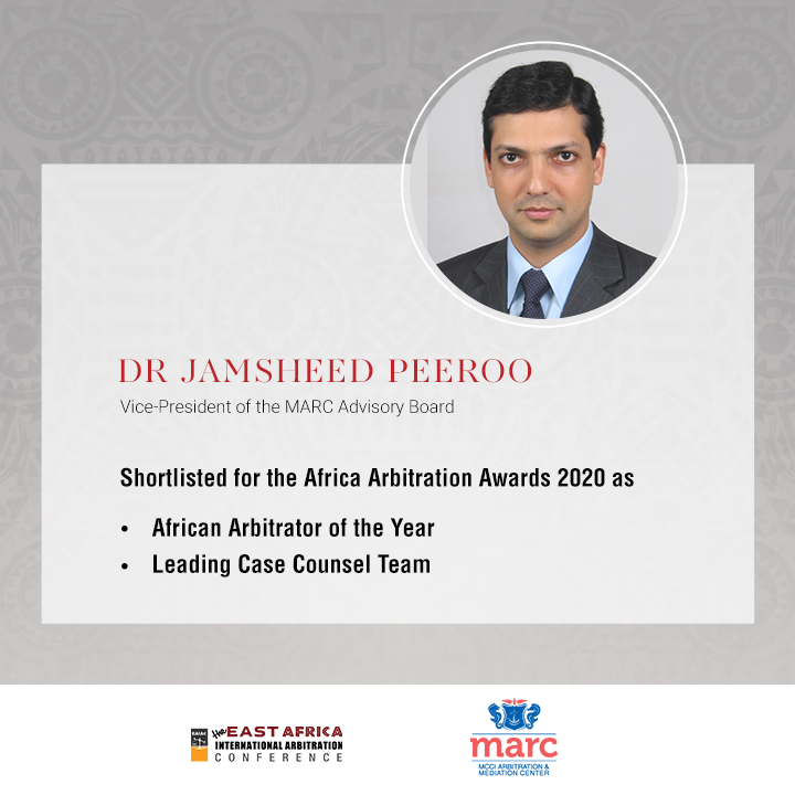 Vice-President of the MARC Advisory Board shortlisted for the Africa Arbitration Awards 2020