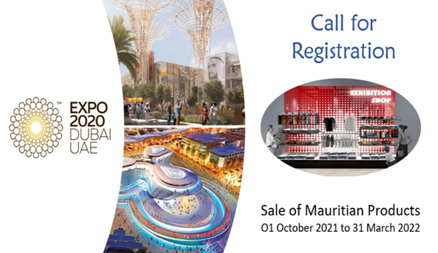 Expo Dubai 2020-Call for Registration for sale of Mauritian products