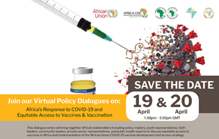 Invitation to CoDA- Africa CDC Virtual Dialogue Series on Africa’s Response to CoVID-19 (April 19 - 20, 2021